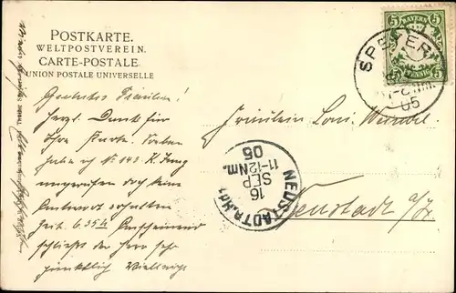 Ak Speyer am Oberrhein, Alte Stadtmauer, Am Riegel