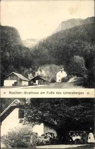 Ak Salzburg, Rositten Gasthaus am Fuße des Untersberges