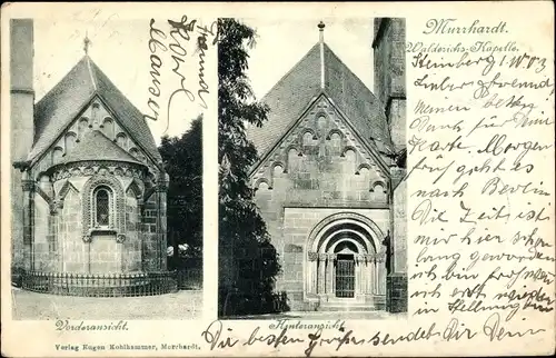 Ak Murrhardt Baden Württemberg, Walderichs Kapelle, Vorderansicht, Hinteransicht 