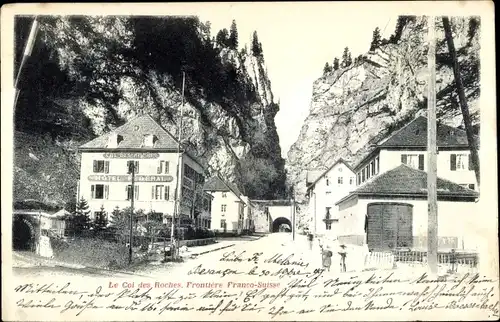 Ak Le Locle Kt. Neuenburg Schweiz, Le Col des Roches, Frontière Franco Suisse, Hôtel Fédéral