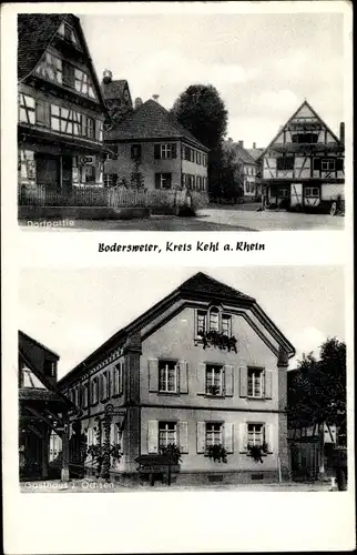 Ak Bodersweier Kehl am Rhein, Gasthaus zum Ochsen, Bes. Hans Hemmler