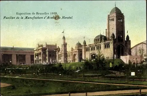 Ak Bruxelles Brüssel, Exposition 1910, Pavillon de la Manufacture d'Armes de Herstal
