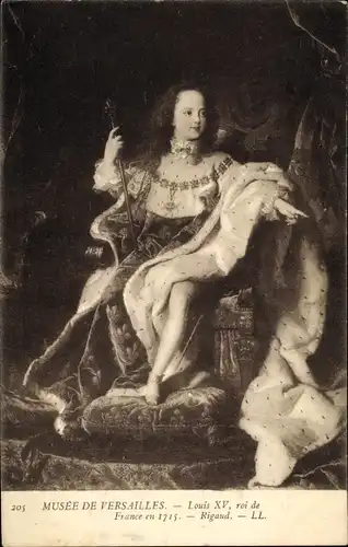 Künstler Ak Rigaud, Louis XV., Ludwig XV., König von Frankreich, Musée de Versailles