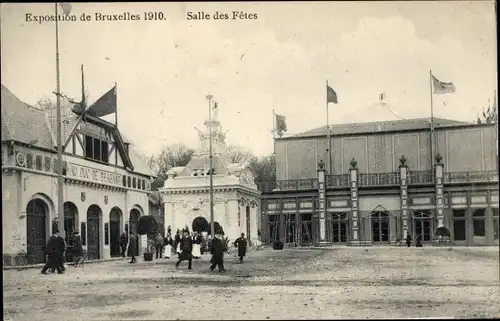 Ak Bruxelles Brüssel, Exposition de 1910, Salle des Fetes, Au Duc du Brabant, Festsaal