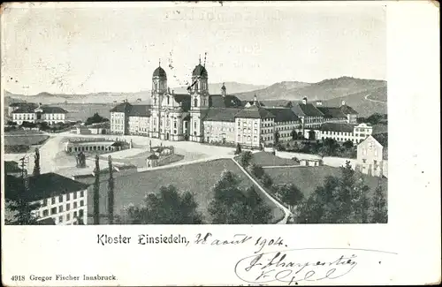 Ak Einsiedeln Kt. Schwyz Schweiz, Kloster, Klosterkirche