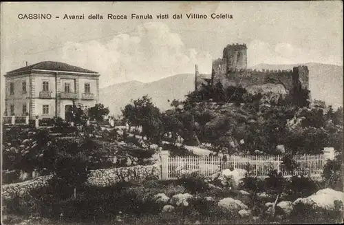Ak Cassino Lazio, Avanzi della Rocca Fanula visti dal Villino Colella, Rocca Janula