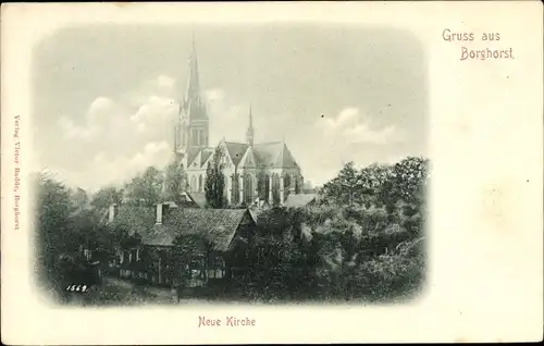 Ak Borghorst Steinfurt in Nordrhein Westfalen, Neue Kirche