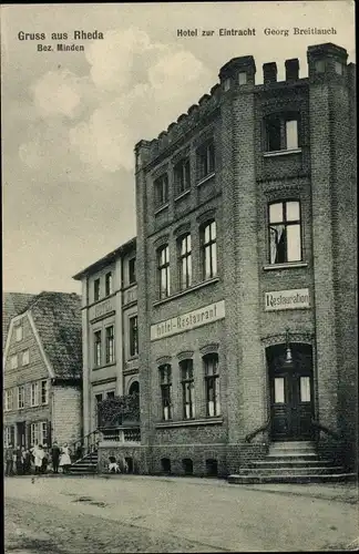 Ak Rheda Wiedenbrück in Westfalen, Hotel zur Eintracht, Bes. Georg Breitlauch