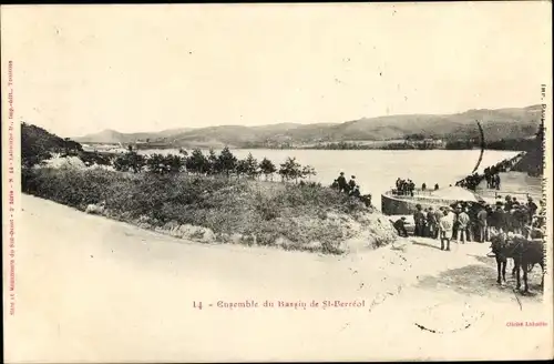 Ak Bei Luchon Haute Garonne, Ensemble du Bassin de St. Ferréol, Talsperre