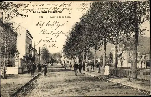 Ak Toul Lothringen Meurthe et Moselle, Avenue de la Gare