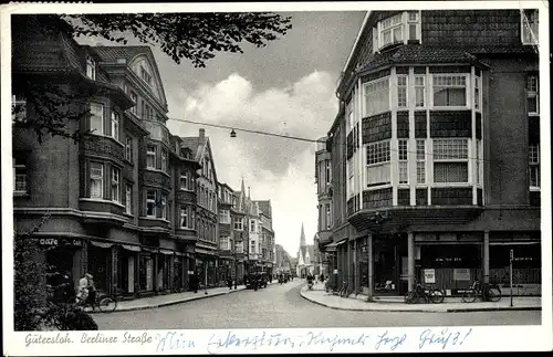 Ak Gütersloh in Westfalen, Berliner Straße, Straßenpartie