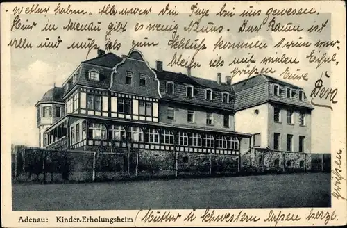 Ak Adenau in Rheinland Pfalz, Kindererholungsheim, Außenansicht