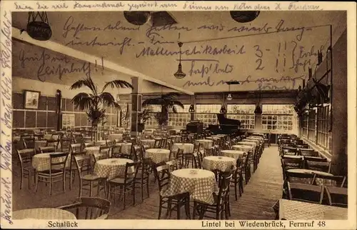 Ak Lintel Rheda Wiedenbrück Ostwestfalen, Schalück, Restaurant, Innenansicht
