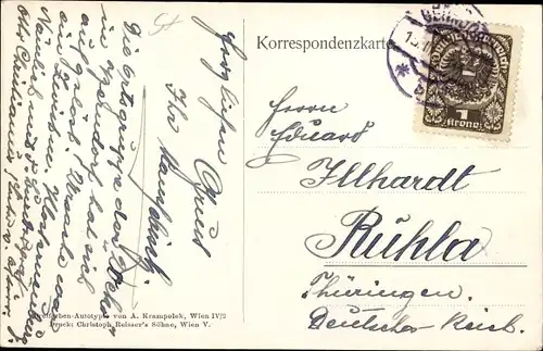 Künstler Ak Berndorf in Niederösterreich, Panoramaaussicht vom Brand, 1914