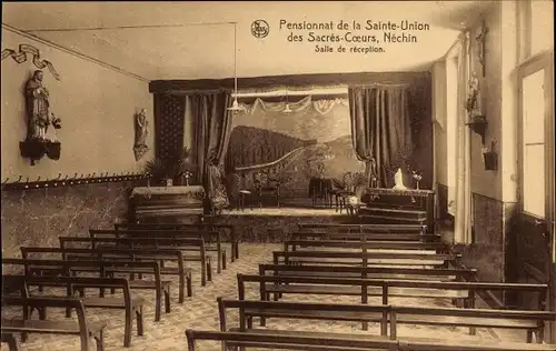 Ak Néchin Estaimpuis in Belgien, Pensionnat de la Sainte Union des Sacres Coeurs, Salle de reception