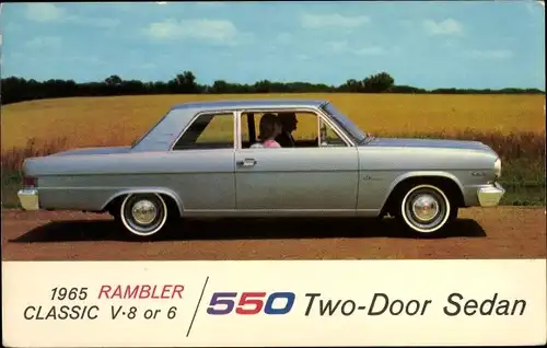 Ak Rambler Classiv V 8 1965, 550 Two Door Sedan, Auto Reklame