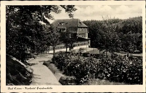 Ak Bad Essen in Niedersachsen, Kurhotel Friedenshöhe, Panorama