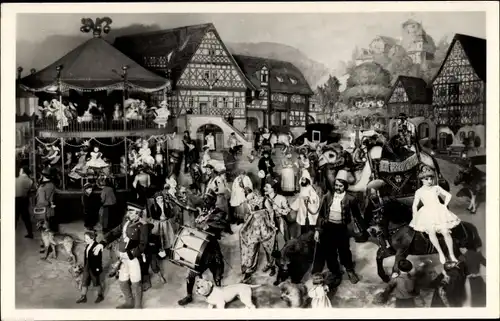 Ak Sonneberg in Thüringen, Thüringer Kirmes, Gasthof Zum Goldenen Hirsch, Spielzeugmuseum