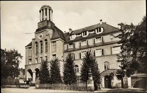 Ak Freital in Sachsen, Rathaus, Vorderansicht