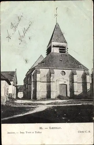 Ak Loeuilly Somme, Kirche, Église