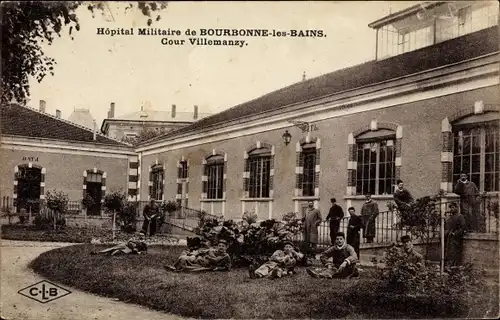 Ak Bourbonne les Bains Haute Marne, Hôpital Militaire, Militärlazarett