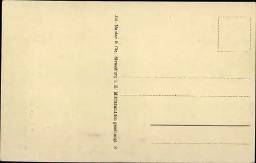 Ak Molsheim Elsass Bas Rhin, Forsthaus Schirrgut, in Brand geschossen am 18.8.1914, I. WK