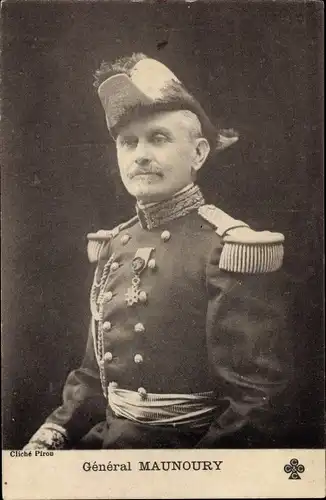 Ak Général Joseph Maunoury, Marschall von Frankreich, Portrait in Uniform