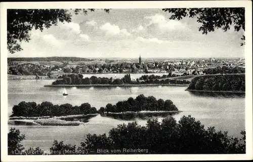 Ak Feldberg Feldberger Seenlandschaft, Blick vom Reiherberg