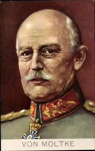 Künstler Ak Generaloberst Helmuth Johannes Ludwig von Moltke, Portrait in Uniform, Stengel 49284
