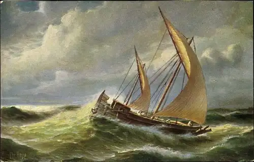 Künstler Ak Rave, Chr., Marine Galerie 172, Arabisches Segelboot, 19. Jahrhundert