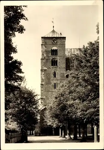 Ak Verden an der Aller, Dom, Romanischer Westturm, Uhrenturm