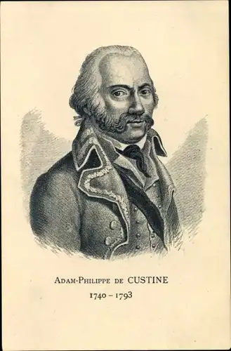 Künstler Ak Adam Philippe de Custine, 1740-1793, Portrait