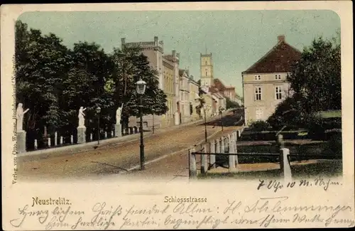 Ak Neustrelitz Mecklenburg Vorpommern, Schlossstraße
