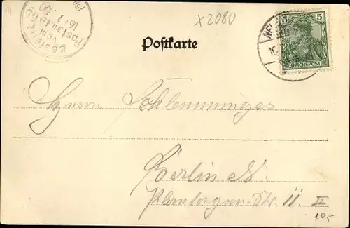 Ak Neustrelitz Mecklenburg Vorpommern, Schlossstraße