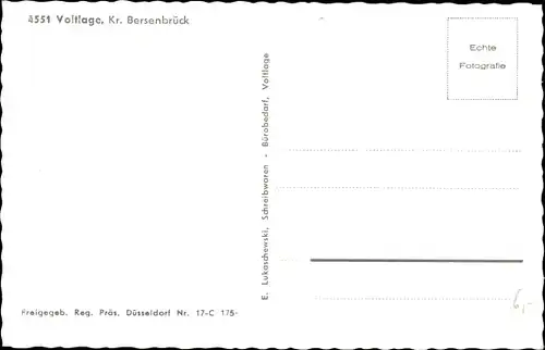 Ak Voltlage Bersenbrück in Niedersachsen, Fliegeraufnahme vom Ort