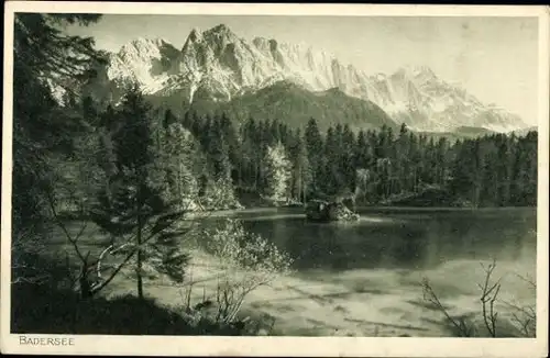 10 alte Ak Badersee bei Grainau in Oberbayern, diverse Ansichten