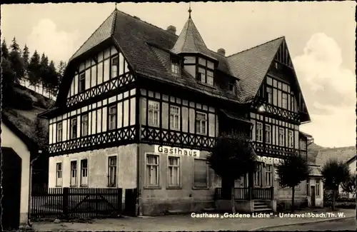 Ak Unterweißbach Thüringen, Blick auf Gasthaus Goldene Lichte