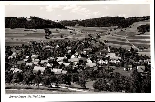 Ak Schwaningen Stühlingen Baden Württemberg, Blick auf Ortschaft und Umgebung