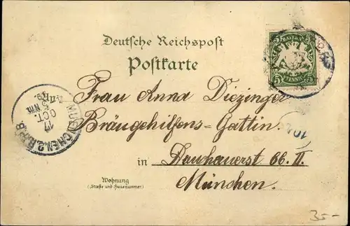 Litho Gruß aus Zirkus Sidoli, Direktor Sidoli, 50 Hengste