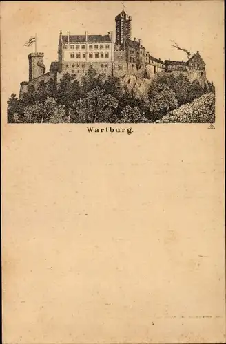 Ganzsachen Vorläufer Litho Lutherstadt Eisenach in Thüringen, Wartburg