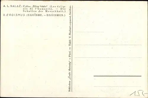 Künstler Ak Salac, A. L., Die Liebe und das Geschlecht, Egoismus, No. 2