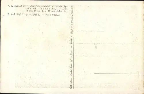 Künstler Ak Salac, A. L., Die Liebe und das Geschlecht, Frevel, No. 7