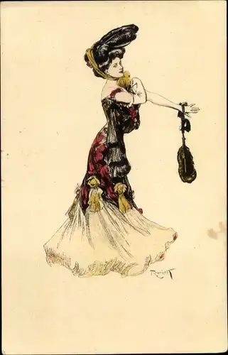 Künstler Ak Reznicek, Ferdinand von, Portrait einer jungen Frau, Simplicissimus 