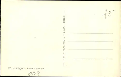 Ak Alencon Orne, Dentelle, Spitze, Klöpplerin, Volkstracht