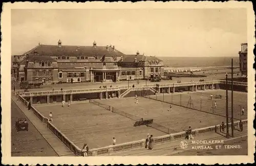 Ak Middelkerke Westflandern, Kursaal et Tennis, Tennisplätze