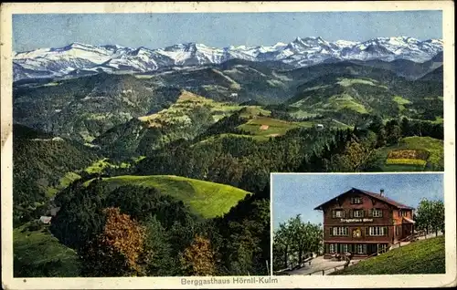 Ak Fischenthal Kt. Zürich Schweiz, Berggasthaus Hörnli Kulm, Landschaftspanorama