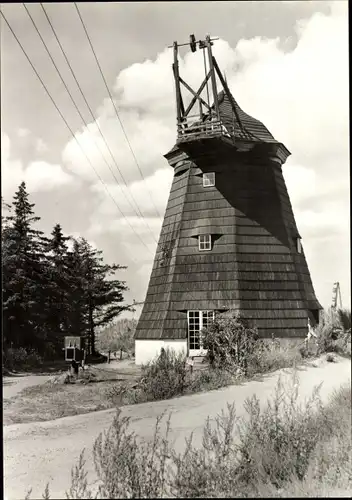 Ak Vitte Hiddensee Ostsee, Blick auf die Windmühle