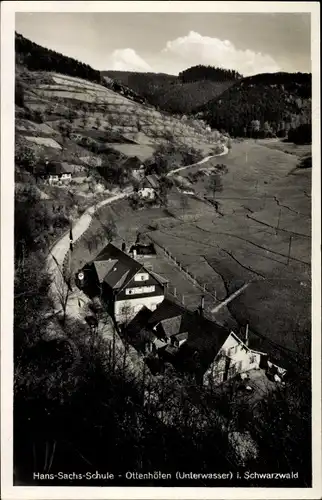 Ak Ottenhöfen im Schwarzwald, Hans Sachs Schule, Panoramaansicht