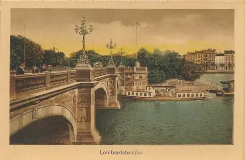 Leporello Album Hamburg, 11 verschiedene Ansichten