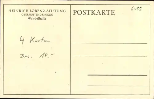 Ak Oberhof im Thüringer Wald, Blick in die Wandelhalle, Heinrich Lorenz Stiftung
